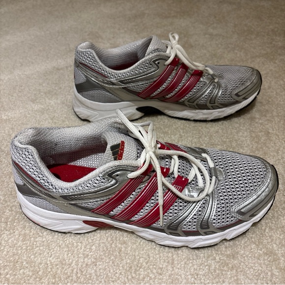 Adidas Adiprene Red Metallic Silver Running Athletic Shoes Sneakers Mens US 10 - Picture 4 of 15